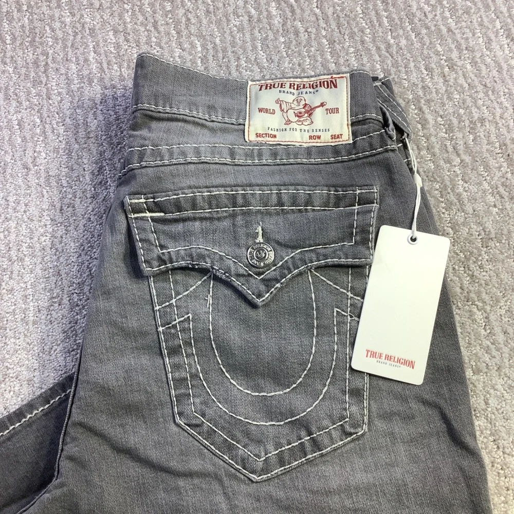 True Religion Ricky Big T Flap Relaxed Straight Jeans 33 x 34 (Actual 34x33) NWT